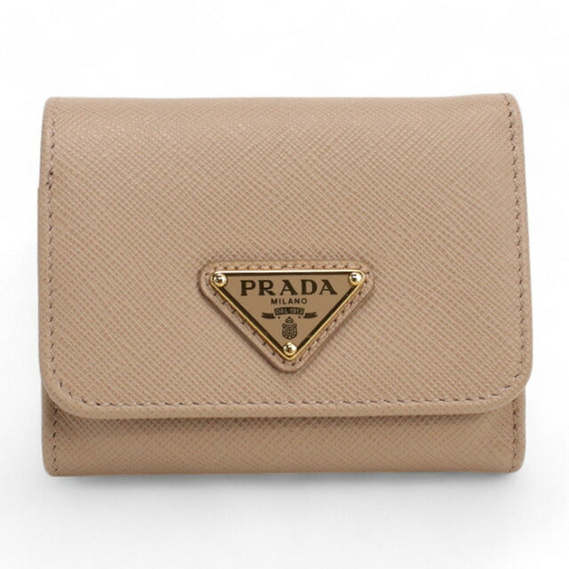プラダ 三折財布小銭入付き レディース ブランド PRADA イタリア 1MH044 CIPR　ベージュ系 財布 PRA1MH044021