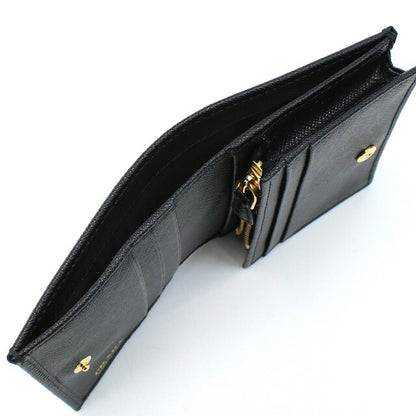 プラダ 二折財布小銭入付き レディース ブランド SAFFIANO TRIANGOLO レザー イタリア 1MV021 NERO ブラック 財布 PRA1MV021031