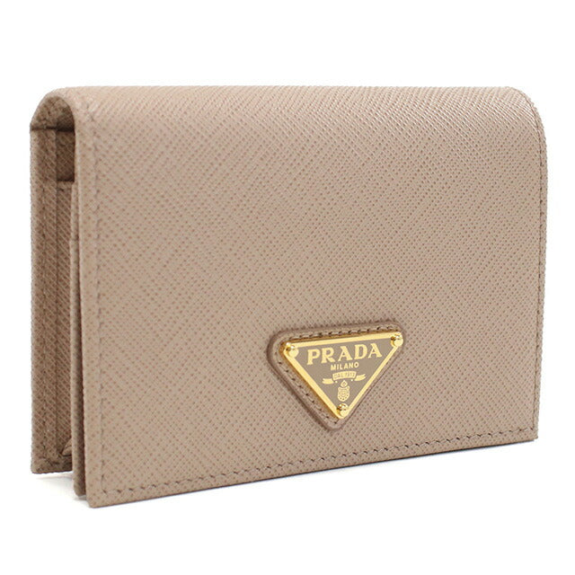 プラダ 二折財布小銭入付き レディース ブランド PRADA SAFFIANO TRIANGOLO レザー イタリア 1MV021 CIPRIA ピンク系 財布 PRA1MV021041