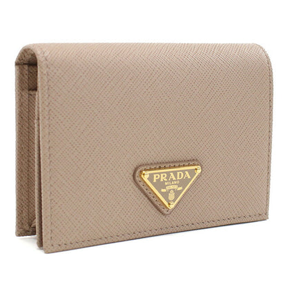 プラダ 二折財布小銭入付き レディース ブランド PRADA SAFFIANO TRIANGOLO レザー イタリア 1MV021 CIPRIA ピンク系 財布 PRA1MV021041
