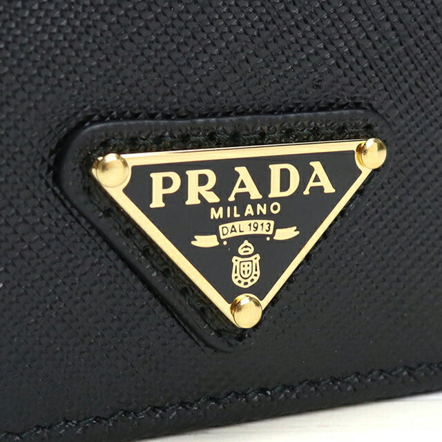 プラダ 二つ折り財布 二折財布小銭入付き 二つ折り財布 二折財布 コンパクト レディース ブランド PRADA 1MV204 ブラック PRA1MV204011