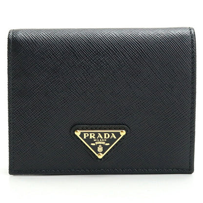 プラダ 二つ折り財布 二折財布小銭入付き 二つ折り財布 二折財布 コンパクト レディース ブランド PRADA 1MV204 ブラック PRA1MV204011