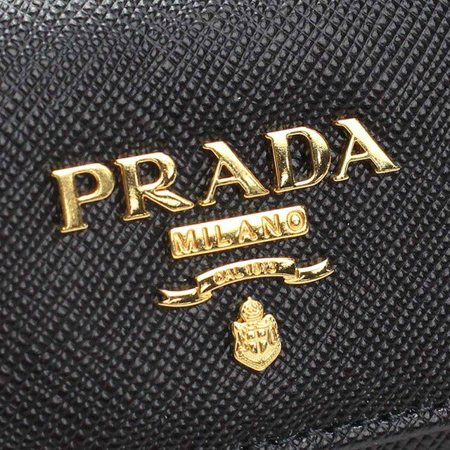プラダ 4連キーケース レディース ブランド PRADA SAFFIANO METAL ORO レザー イタリア 1PG004 NERO ブラック 小物 PRA1PG004011
