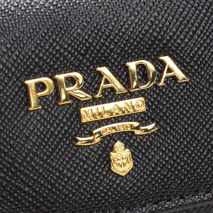 プラダ 4連キーケース レディース ブランド PRADA SAFFIANO METAL ORO レザー イタリア 1PG004 NERO ブラック 小物 PRA1PG004011