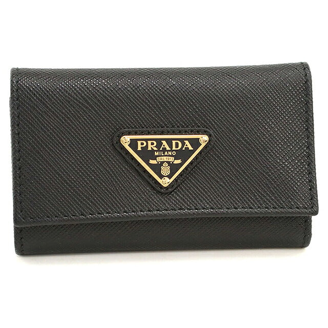 プラダ 4連キーケース コンパクト レディース ブランド PRADA 1PG004 ブラック PRA1PG004091