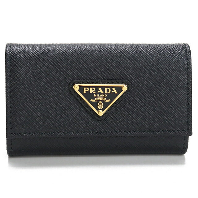 プラダ 4連キーケース コンパクト レディース ブランド PRADA 1PG004 ブラック PRA1PG004091