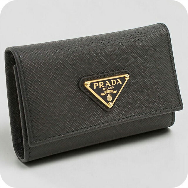 プラダ 4連キーケース コンパクト レディース ブランド PRADA 1PG004 ブラック PRA1PG004091
