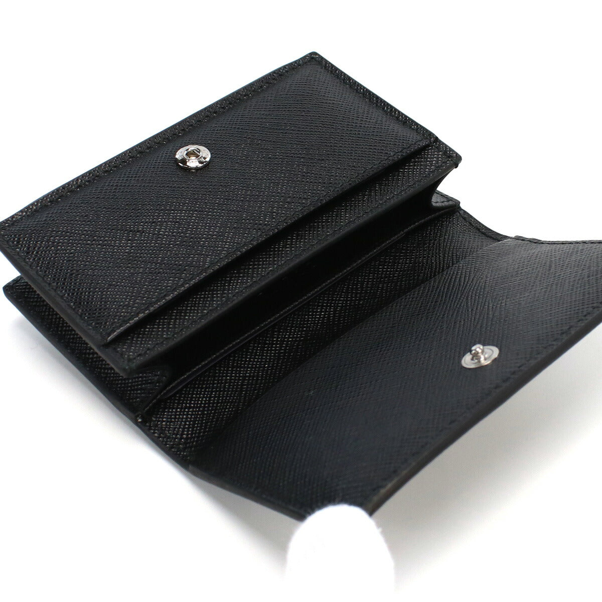 プラダ 名刺入れ レディース SAFFIANO METAL レザー イタリア 2MC122 NERO ブラック 小物 PRA2MC12201