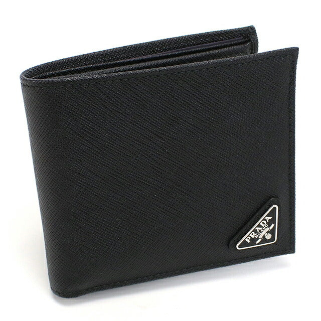 プラダ 二つ折り財布 二折財布小銭入付き 二つ折り財布 二折財布 メンズ ブランド PRADA 2MO738 NERO PRA2MO738081