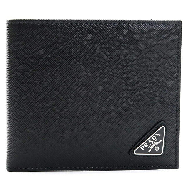 プラダ 二つ折り財布 二折財布小銭入付き 二つ折り財布 二折財布 メンズ ブランド PRADA 2MO738 NERO PRA2MO738081
