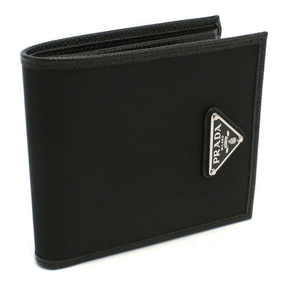 プラダ 二折財布小銭入付き メンズ ブランド PRADA イタリア 2MO738 NERO ブラック 財布 PRA2MO738141