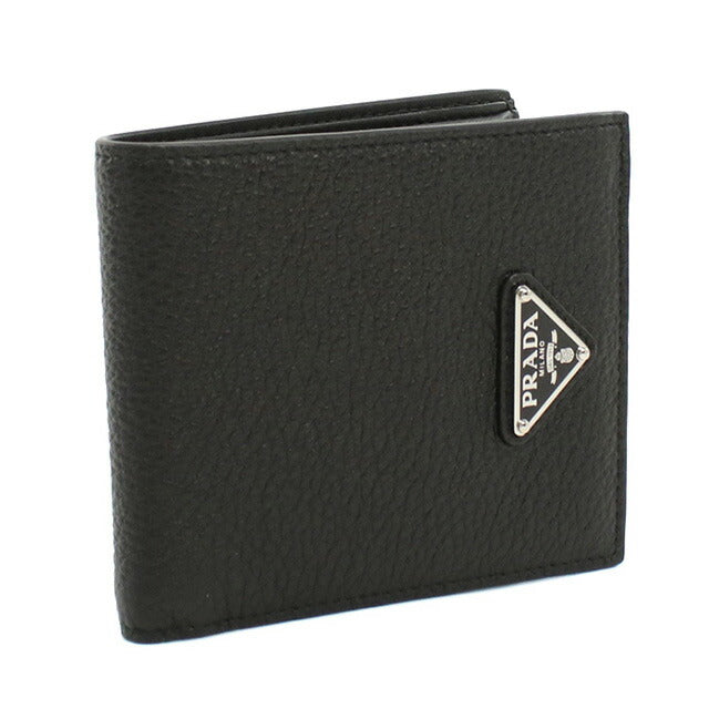 プラダ 二折財布小銭入付き メンズ ブランド PRADA 2MO738 ブラック 財布 PRA2MO738151