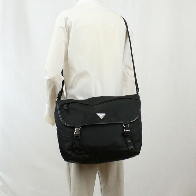 プラダ 斜め掛けショルダーバッグ メンズ ブランド TESSUTO ナイロン イタリア 2VD052 NERO ブラック バッグ PRA2VD052011