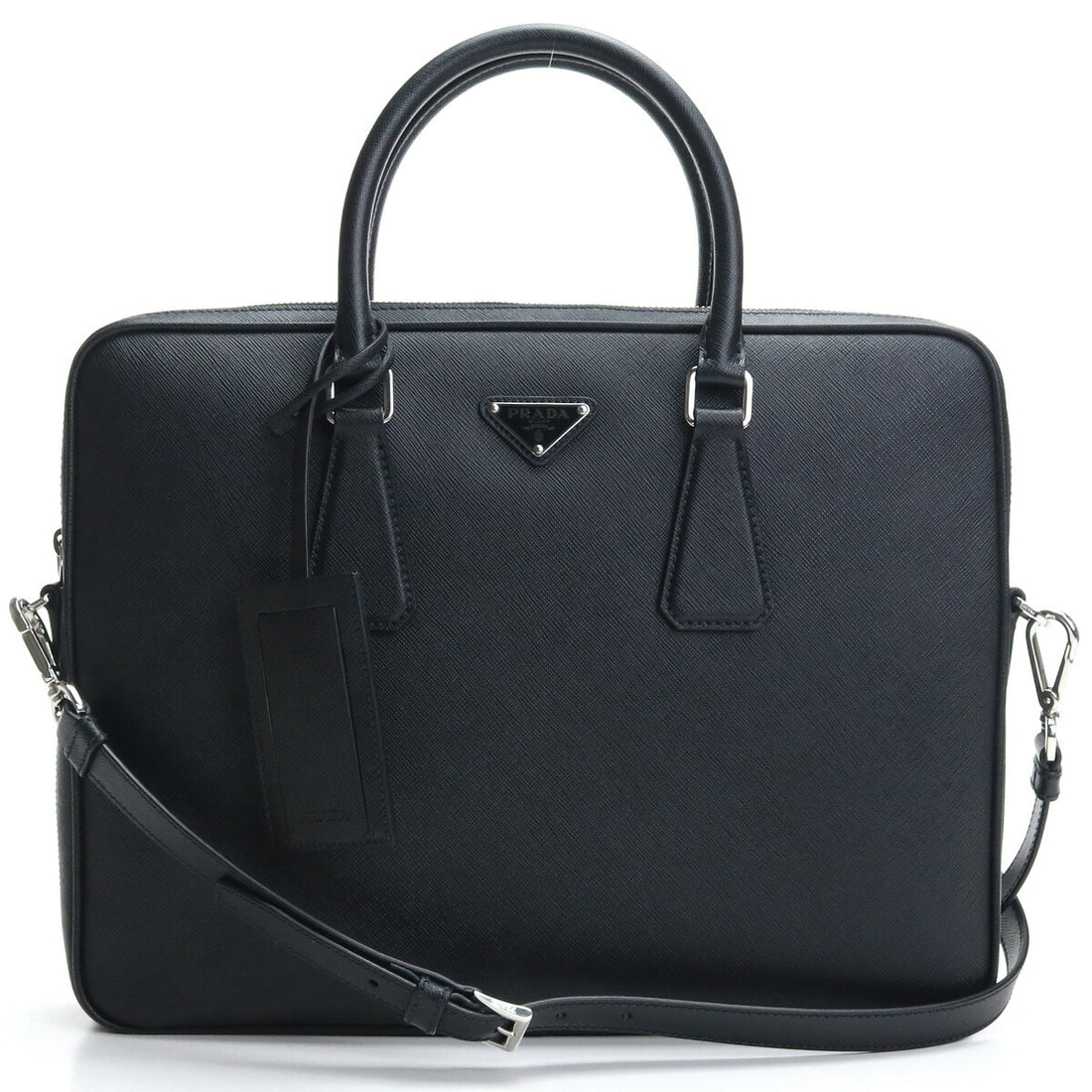 プラダ ブリーフケース メンズ SAFFIANO TRAVEL レザー イタリア 2VE368 NERO ブラック バッグ PRA2VE368011