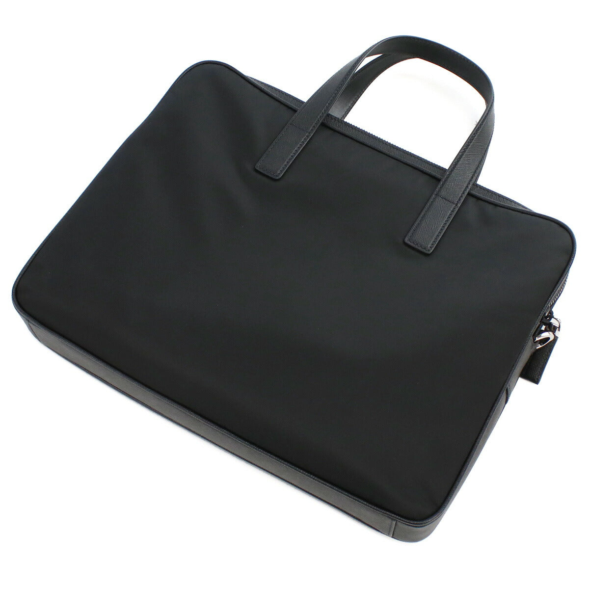 プラダ ブリーフケース メンズ TESSUTO+SAFFIANO ナイロン レザー イタリア 2VE368 NERO ブラック バッグ PRA2VE368021