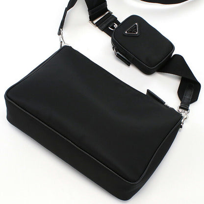 プラダ 斜め掛けショルダーバッグ メンズ ブランド TESSUTO+SAFFIANO ナイロン イタリア 2VH113 NERO ブラック バッグ PRA2VH113021