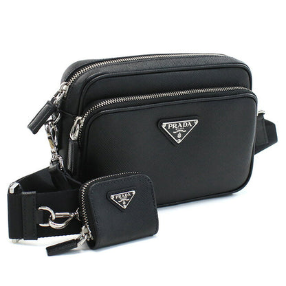 プラダ 斜め掛け ショルダーバッグ メンズ ブランド PRADA SAFFIANO TRAVEL レザー イタリア 2VH170 NERO ブラック バッグ PRA2VH170011