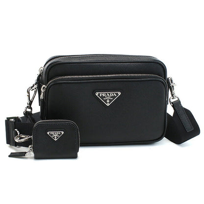 プラダ 斜め掛け ショルダーバッグ メンズ ブランド PRADA SAFFIANO TRAVEL レザー イタリア 2VH170 NERO ブラック バッグ PRA2VH170011