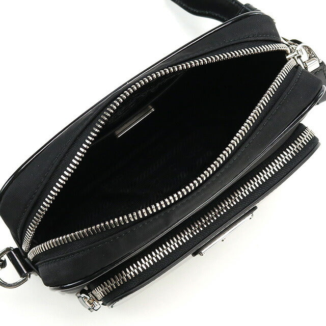 プラダ 斜め掛けショルダーバッグ メンズ ブランド TESSUTO SPAZZOLATOレザー イタリア 2VH172 NERO ブラック バッグ PRA2VH172011