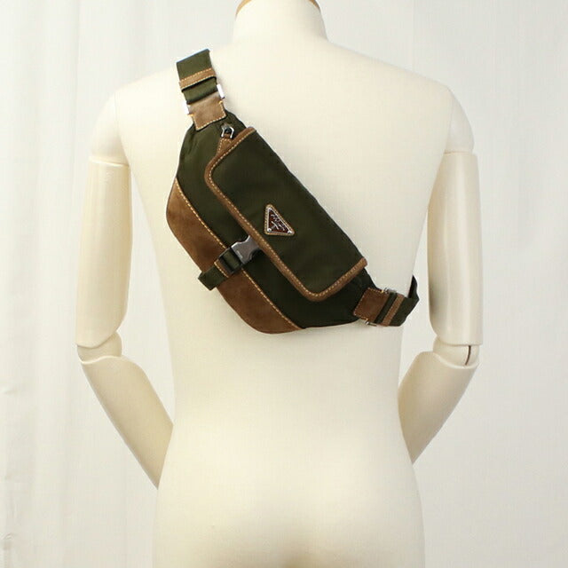 プラダ ボディバッグ メンズ ブランド PRADA 2VH176 カーキ バッグ
