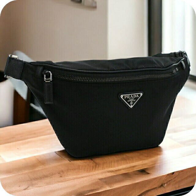 プラダ ボディバッグ メンズ ブランド TESSUTO+SAFFIANO ナイロン イタリア 2VL033 NERO ブラック バッグ PRA2VL033021