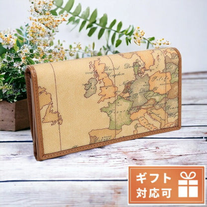 プリマクラッセ 三つ折り財布 ユニセックス PVC カーフ インド W021 NATURAL ベージュ系 マルチカラー 財布 PRCW021011