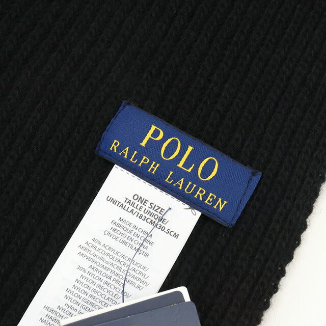 ラルフローレン マフラー ユニセックス ブランド RALPH LAUREN PC1269 ブラック 小物 RALPC1269011