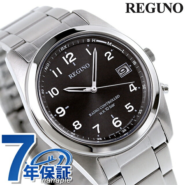 公民Regno Eco Drive太阳能电台观看黑色阿拉伯RS25-0481H观看品牌男士RS25-0481H