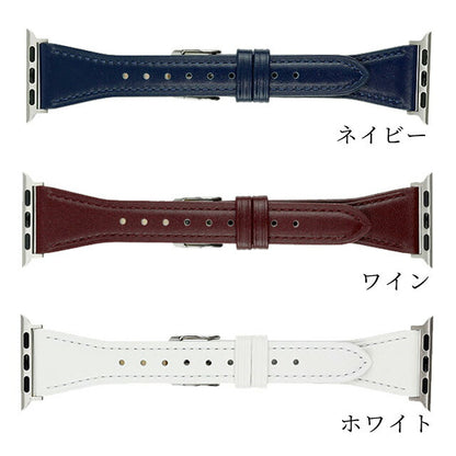 アップルウォッチ バンド レディース 細 牛革 レザー スコッチガード 撥水 フォーマル 高級感 38mm 40mm 41mm RWM020-520 選べるモデル RWM020-520