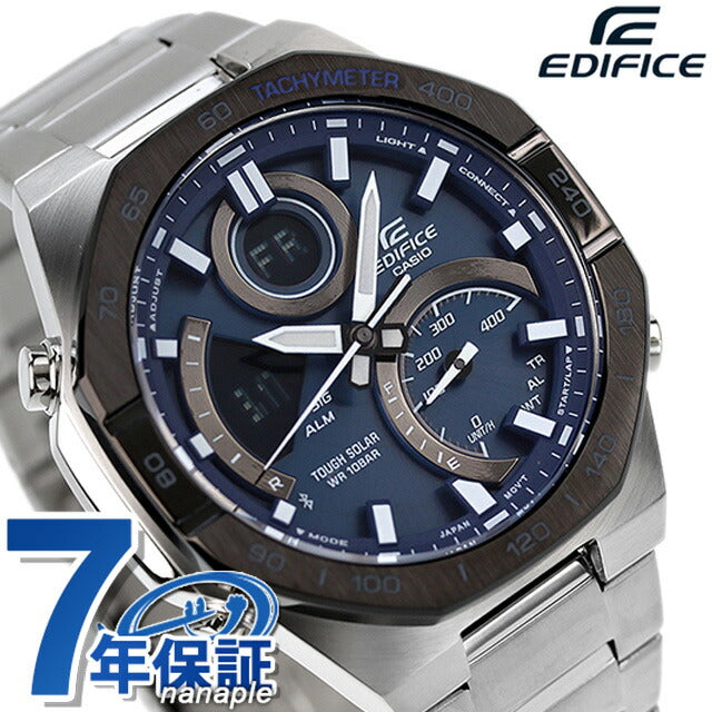 エディフィス ソーラー ECB-950DB-2A ECB-900 Bluetooth 海外モデル メンズ 腕時計 ブランド カシオ アナデジ ネイビー ECB-950DB-2ADR