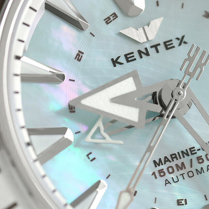 ケンテックス マリン ジーエムティー 自動巻き 腕時計 ブランド メンズ 数量限定 Kentex S820X-12 アナログ アイスブルーシェル 日本製 S820X-12