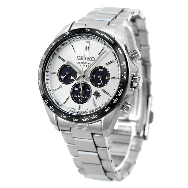精工选择男士太阳能计时仪有限模型太阳能手表品牌SBPY165 SEIKO WHITE SBPY165