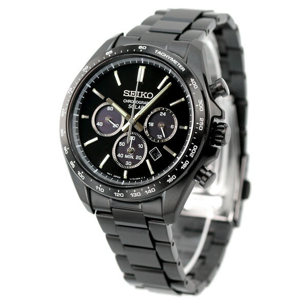 精工选择男士太阳能计时仪有限模型太阳能手表品牌SBPY169 SEIKO ALL BLACK SBPY169