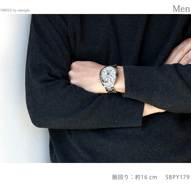 アウトレット セイコーセレクション Sシリーズ ソーラー 腕時計 ブランド メンズ クロノグラフ SEIKO SELECTION SBPY179 アナログ ホワイト 白 OL-SBPY179