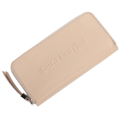 サラバーグラー 長財布ラウンドファスナー レディース BUFALO LOGO レザー イタリア 110L NUDE ピンク系 財布 SBR110L041