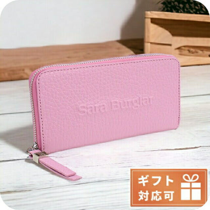 サラバーグラー 長財布ラウンドファスナー レディース BUFALO LOGO レザー イタリア 110L GLICINE ピンク系 財布 SBR110L051