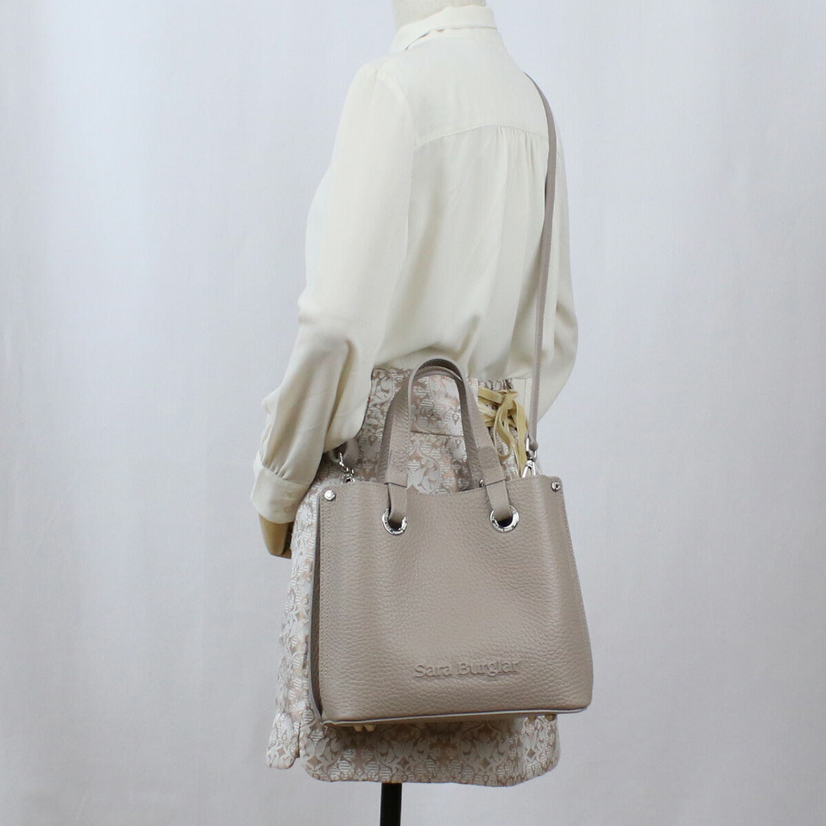 サラバーグラー トートバッグ レディース ASIA BUFALO レザー イタリア 2303 TAUPE グレー系 バッグ SBR2303021