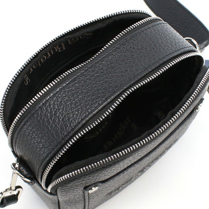 サラバーグラー 斜め掛けショルダーバッグ レディース REGINA BUFALO レザー イタリア 916 NERO ブラック バッグ SBR916011