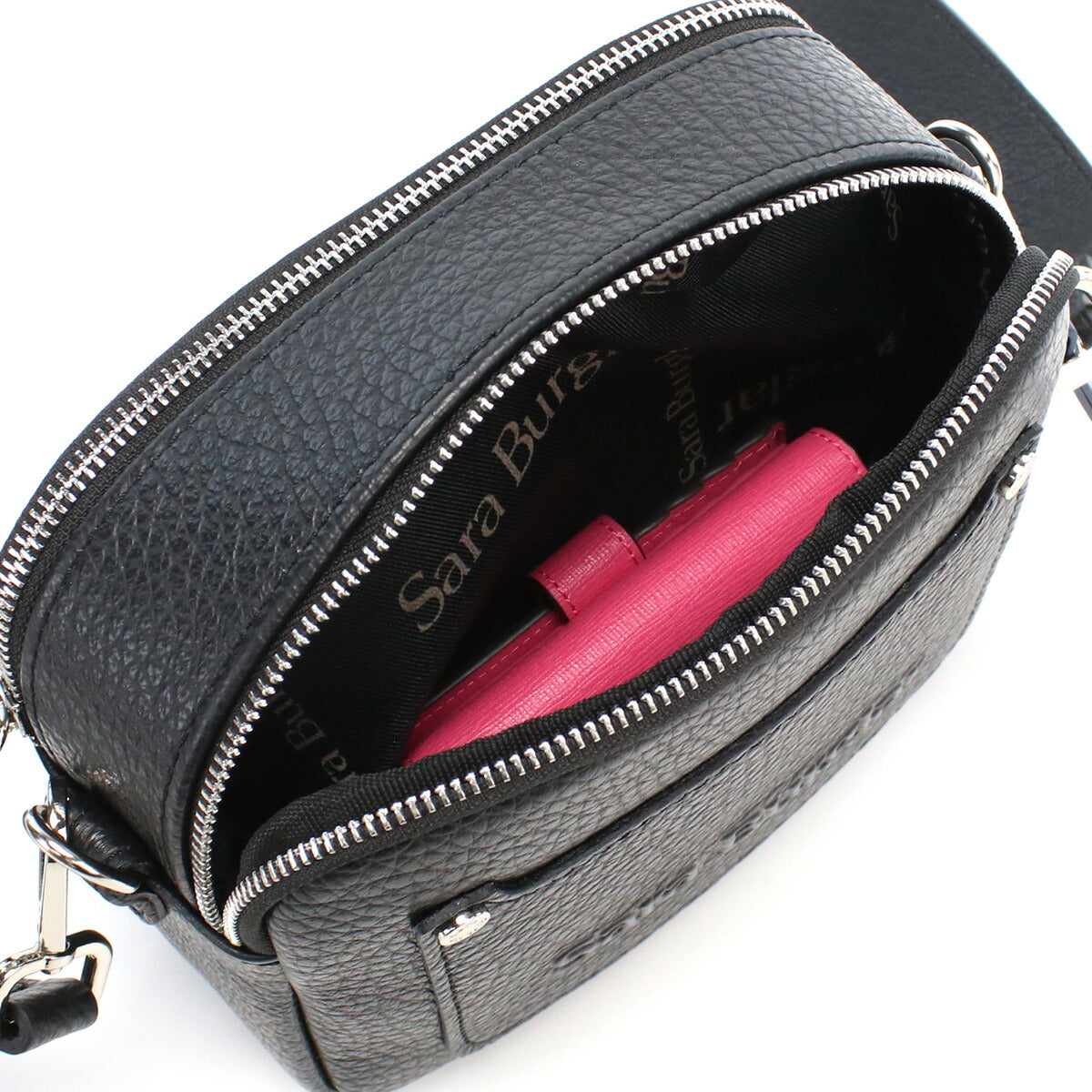 サラバーグラー 斜め掛けショルダーバッグ レディース REGINA BUFALO レザー イタリア 916 NERO ブラック バッグ SBR916011