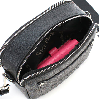 サラバーグラー 斜め掛けショルダーバッグ レディース REGINA BUFALO レザー イタリア 916 NERO ブラック バッグ SBR916011