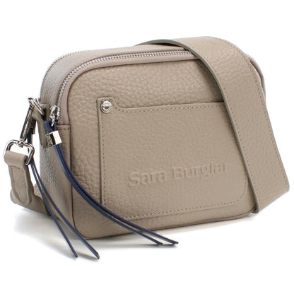 サラバーグラー 斜め掛けショルダーバッグ レディース REGINA BUFALO レザー イタリア 916 TAUPE グレー系 バッグ SBR916021