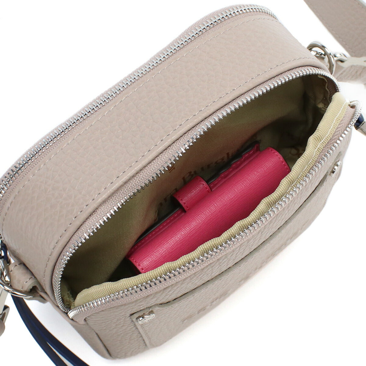 サラバーグラー 斜め掛けショルダーバッグ レディース REGINA BUFALO レザー イタリア 916 TAUPE グレー系 バッグ SBR916021