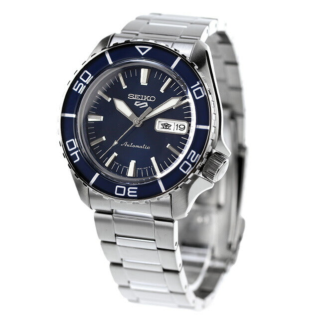 Seiko 5运动服风格自动观看品牌男士精工5 Sports SKX系列SBSA259模拟海军在日本制造SBSA259
