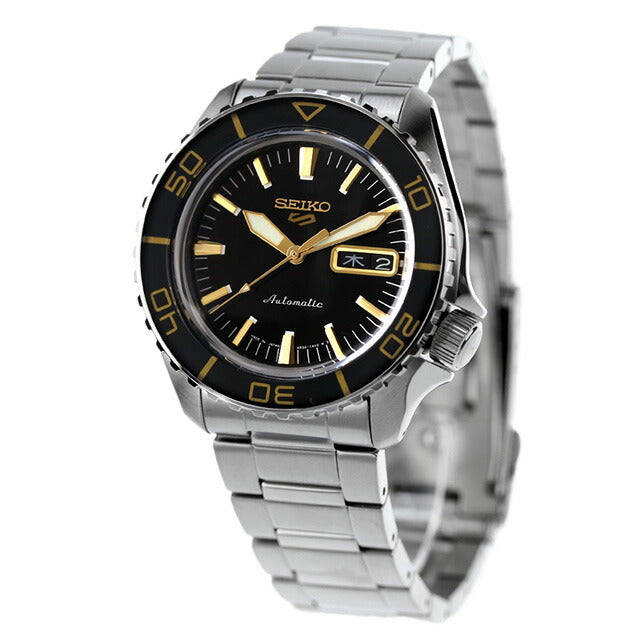 Seiko 5运动服风格自动观看品牌男士精工5 Sports SKX系列SBSA261模拟黑色在日本SBSA261