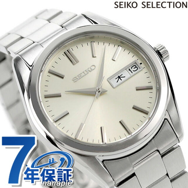 セイコーセレクション メンズ アナログクオーツ デイデイトSシリーズ クオーツ 腕時計 ブランド メンズ SEIKO SELECTION SBTH007 アナログ アイボリー SBTH007