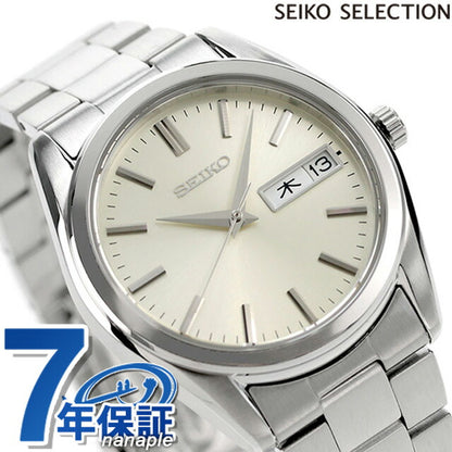 セイコーセレクション メンズ アナログクオーツ デイデイトSシリーズ クオーツ 腕時計 ブランド メンズ SEIKO SELECTION SBTH007 アナログ アイボリー SBTH007