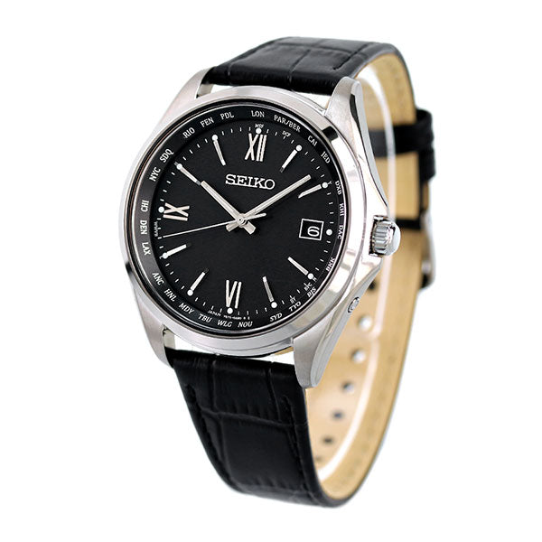 精工观看太阳能无线电钛世界时间观看品牌的日本制造SBTM297 Seiko SBTM297