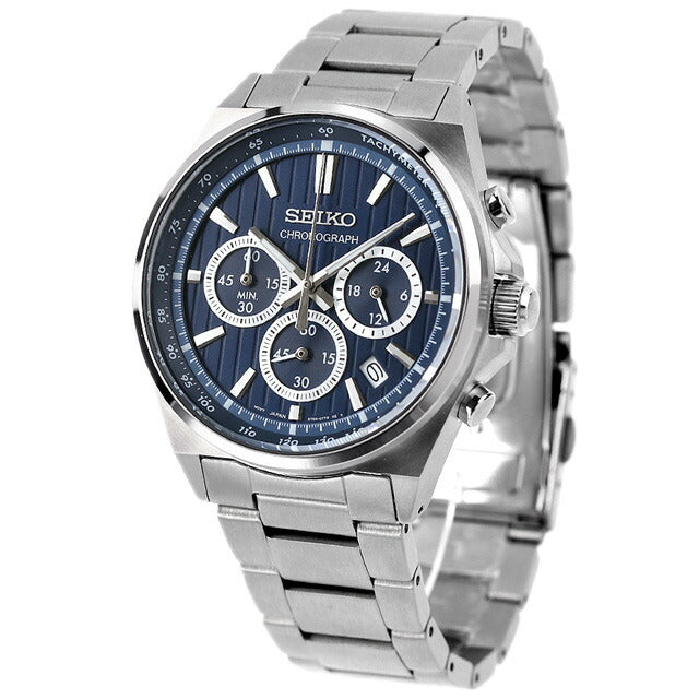 精工选择石英观看品牌男士有限模型计时码表Seiko SBTR033模拟蓝色SBTR033