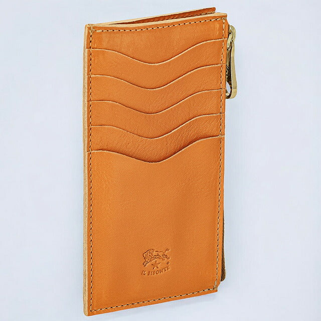 イルビゾンテ カードケース メンズ レディース ブランド IL BISONTE SCC105PV0005 キャメル SCC105PV0005-CA101-B