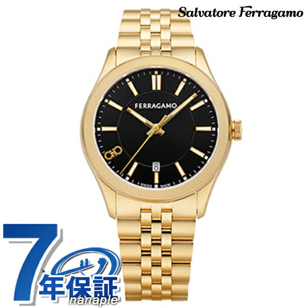セールFerragamo Cuirブルークロコ柄レザーゴールド腕時計34mm Amazon.com: Ferragamo Womens Watches Black 34 mm Cuir